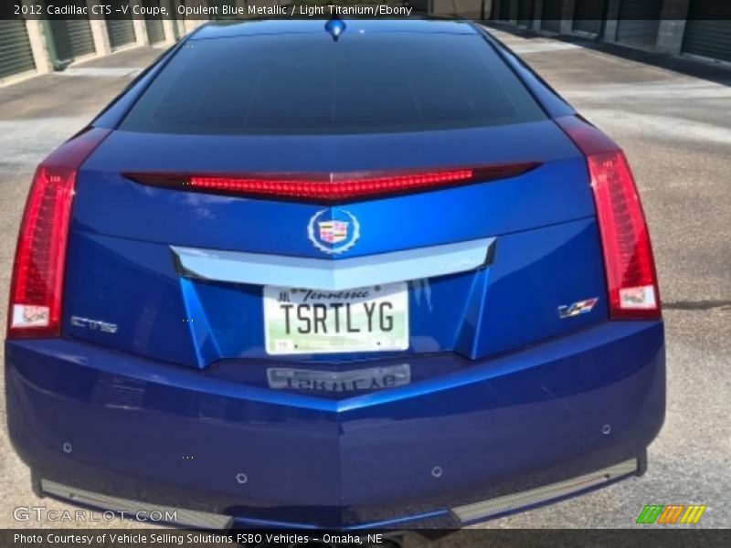 Opulent Blue Metallic / Light Titanium/Ebony 2012 Cadillac CTS -V Coupe