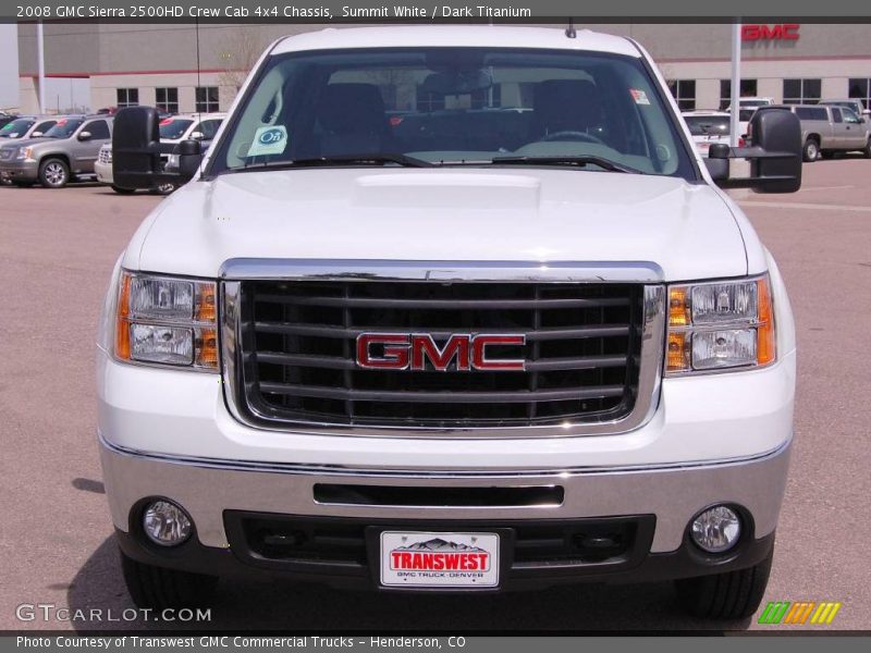 Summit White / Dark Titanium 2008 GMC Sierra 2500HD Crew Cab 4x4 Chassis