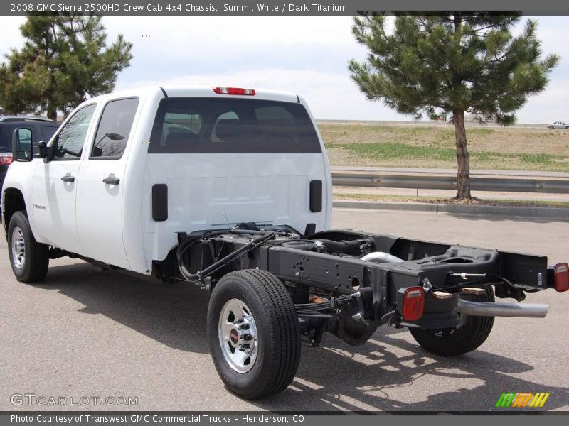Summit White / Dark Titanium 2008 GMC Sierra 2500HD Crew Cab 4x4 Chassis