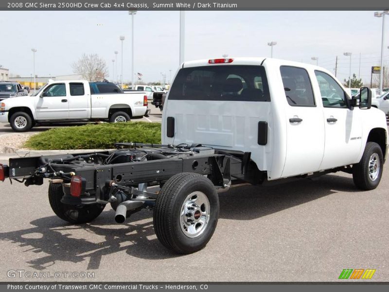 Summit White / Dark Titanium 2008 GMC Sierra 2500HD Crew Cab 4x4 Chassis