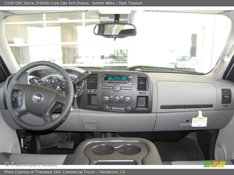 Summit White / Dark Titanium 2008 GMC Sierra 2500HD Crew Cab 4x4 Chassis