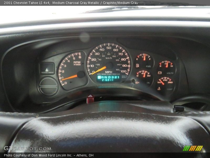 Medium Charcoal Gray Metallic / Graphite/Medium Gray 2001 Chevrolet Tahoe LS 4x4