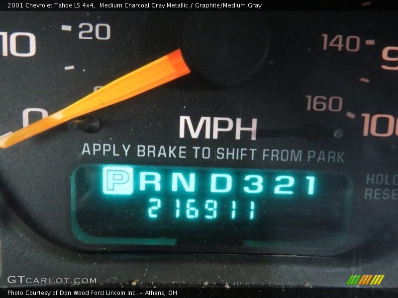Medium Charcoal Gray Metallic / Graphite/Medium Gray 2001 Chevrolet Tahoe LS 4x4