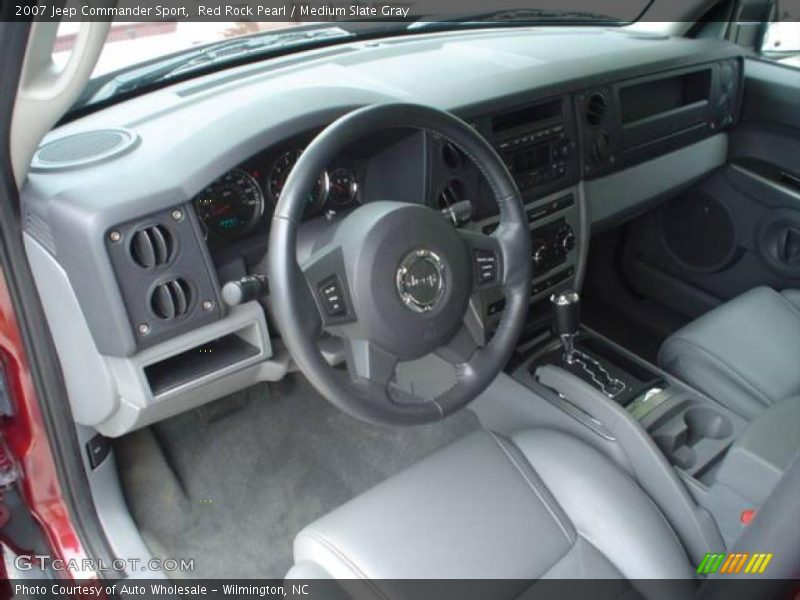 Red Rock Pearl / Medium Slate Gray 2007 Jeep Commander Sport