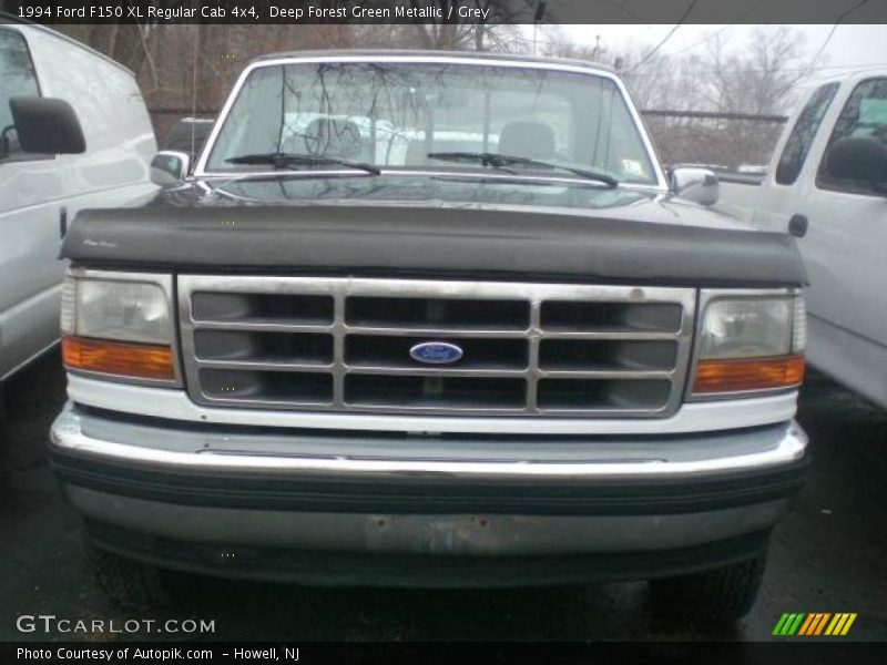Deep Forest Green Metallic / Grey 1994 Ford F150 XL Regular Cab 4x4