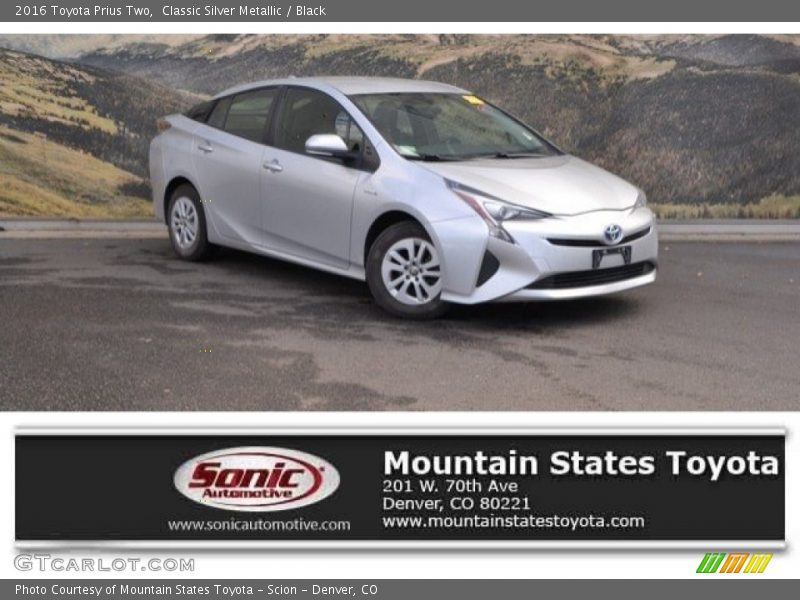 Classic Silver Metallic / Black 2016 Toyota Prius Two