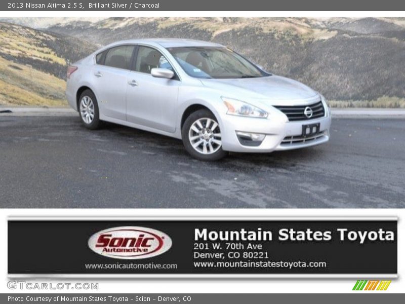 Brilliant Silver / Charcoal 2013 Nissan Altima 2.5 S