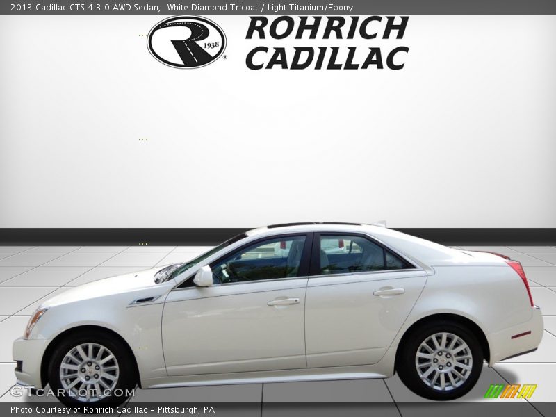 White Diamond Tricoat / Light Titanium/Ebony 2013 Cadillac CTS 4 3.0 AWD Sedan