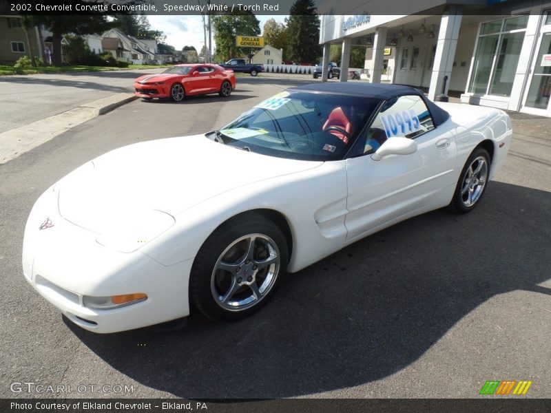 Speedway White / Torch Red 2002 Chevrolet Corvette Convertible