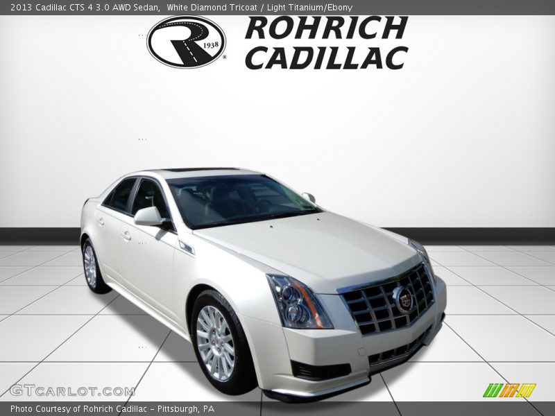 White Diamond Tricoat / Light Titanium/Ebony 2013 Cadillac CTS 4 3.0 AWD Sedan