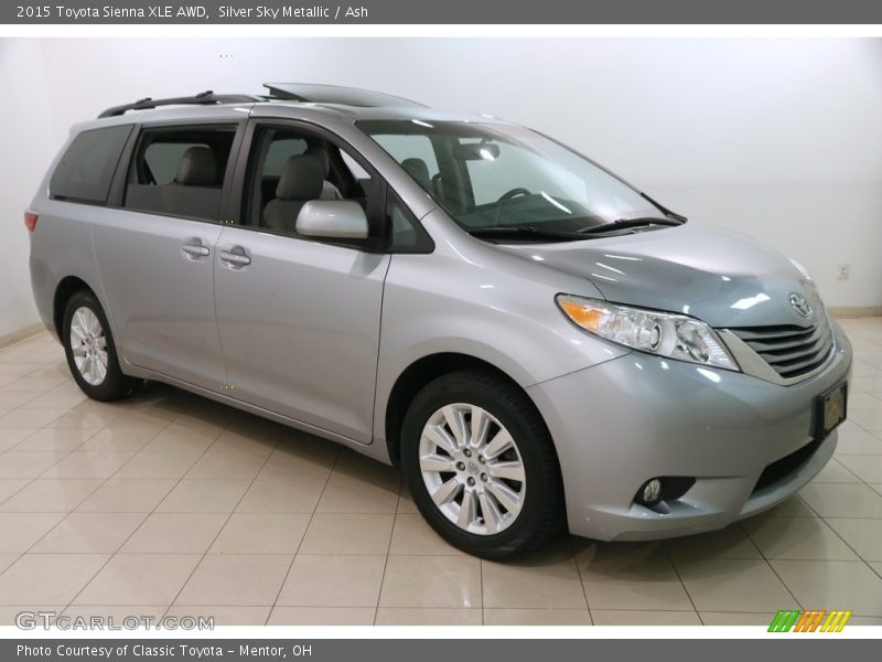 Silver Sky Metallic / Ash 2015 Toyota Sienna XLE AWD