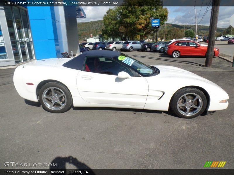 Speedway White / Torch Red 2002 Chevrolet Corvette Convertible