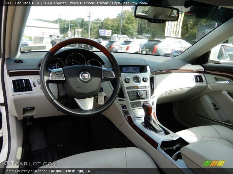 White Diamond Tricoat / Light Titanium/Ebony 2013 Cadillac CTS 4 3.0 AWD Sedan