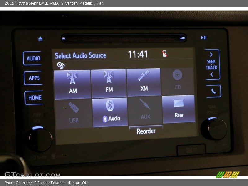 Silver Sky Metallic / Ash 2015 Toyota Sienna XLE AWD