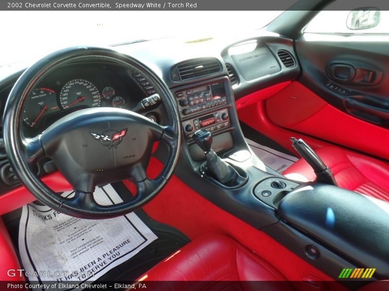 Speedway White / Torch Red 2002 Chevrolet Corvette Convertible