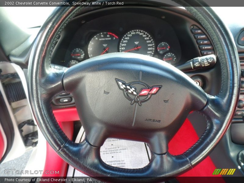 Speedway White / Torch Red 2002 Chevrolet Corvette Convertible