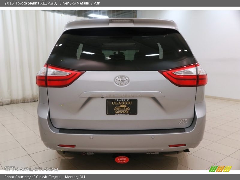 Silver Sky Metallic / Ash 2015 Toyota Sienna XLE AWD