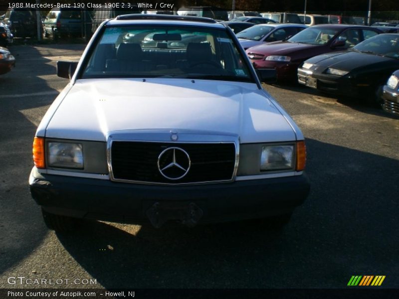 White / Grey 1988 Mercedes-Benz 190 Class 190E 2.3