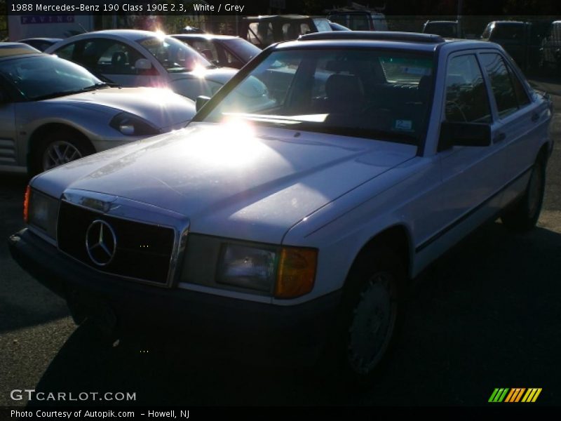 White / Grey 1988 Mercedes-Benz 190 Class 190E 2.3