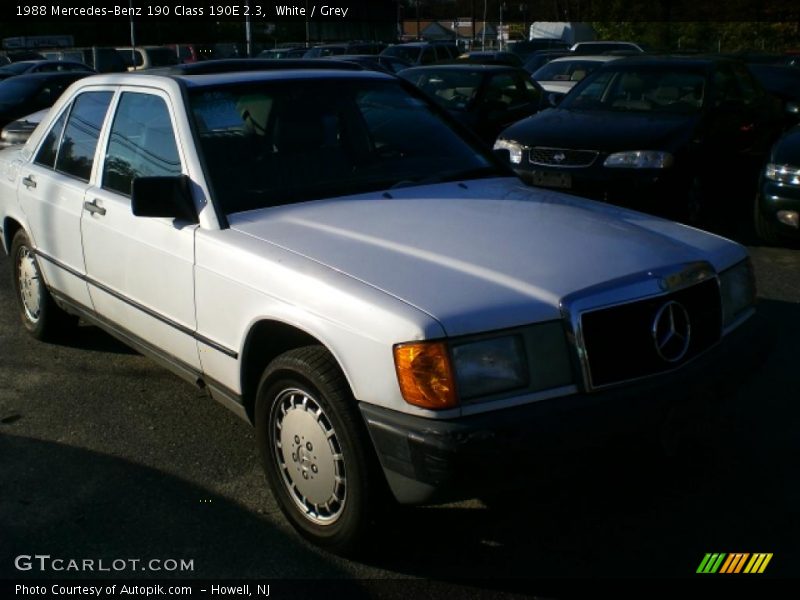White / Grey 1988 Mercedes-Benz 190 Class 190E 2.3