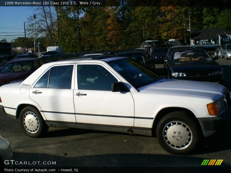 White / Grey 1988 Mercedes-Benz 190 Class 190E 2.3