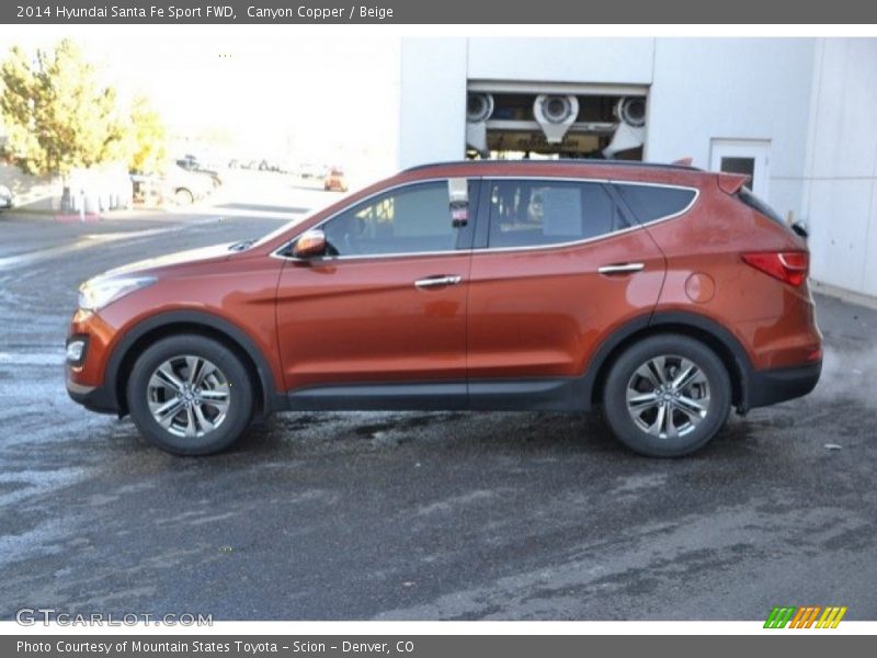 Canyon Copper / Beige 2014 Hyundai Santa Fe Sport FWD