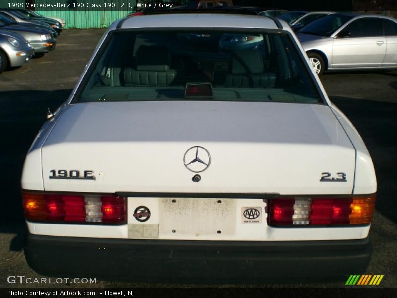 White / Grey 1988 Mercedes-Benz 190 Class 190E 2.3