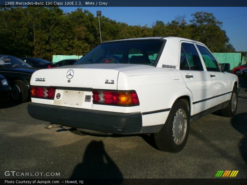 White / Grey 1988 Mercedes-Benz 190 Class 190E 2.3