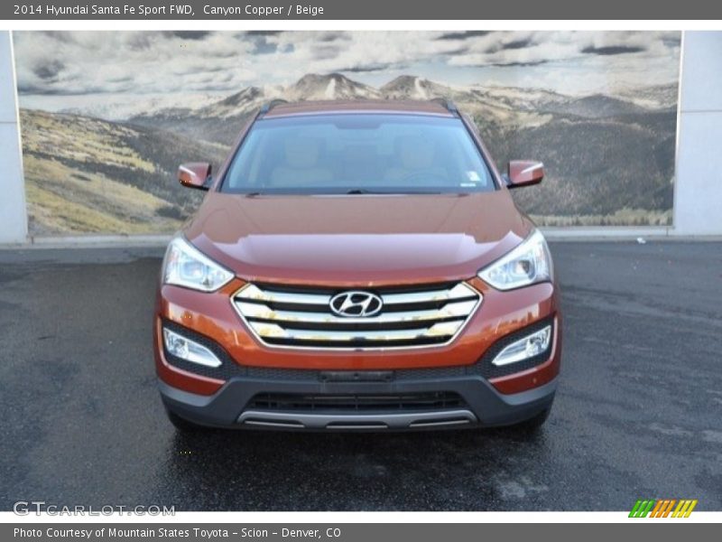 Canyon Copper / Beige 2014 Hyundai Santa Fe Sport FWD