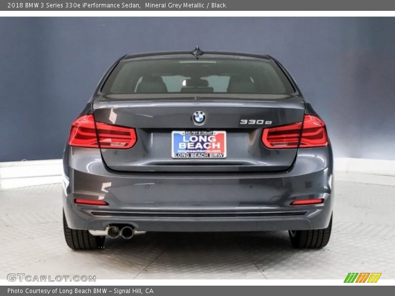 Mineral Grey Metallic / Black 2018 BMW 3 Series 330e iPerformance Sedan