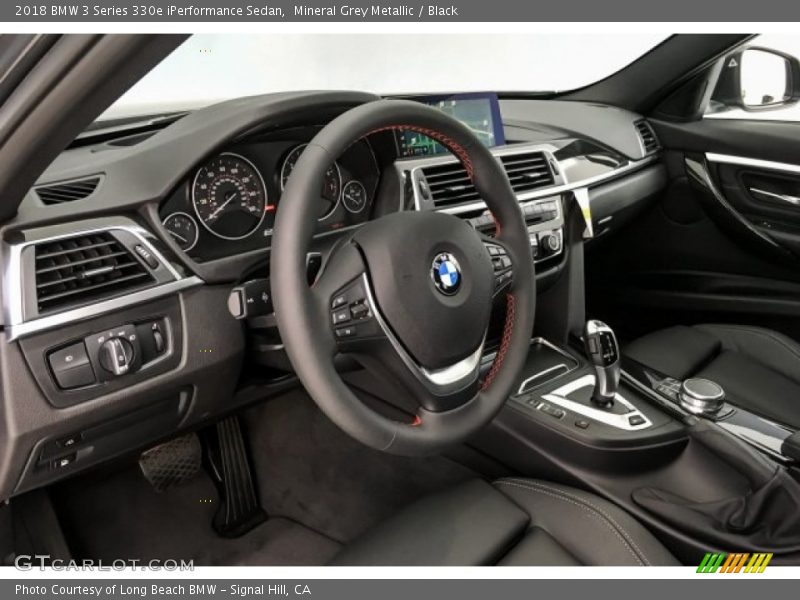 Mineral Grey Metallic / Black 2018 BMW 3 Series 330e iPerformance Sedan