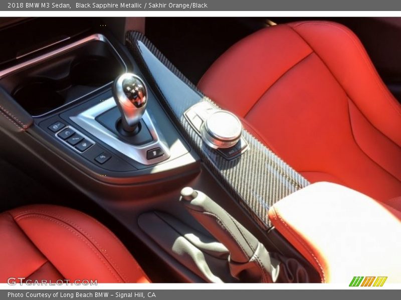 Black Sapphire Metallic / Sakhir Orange/Black 2018 BMW M3 Sedan