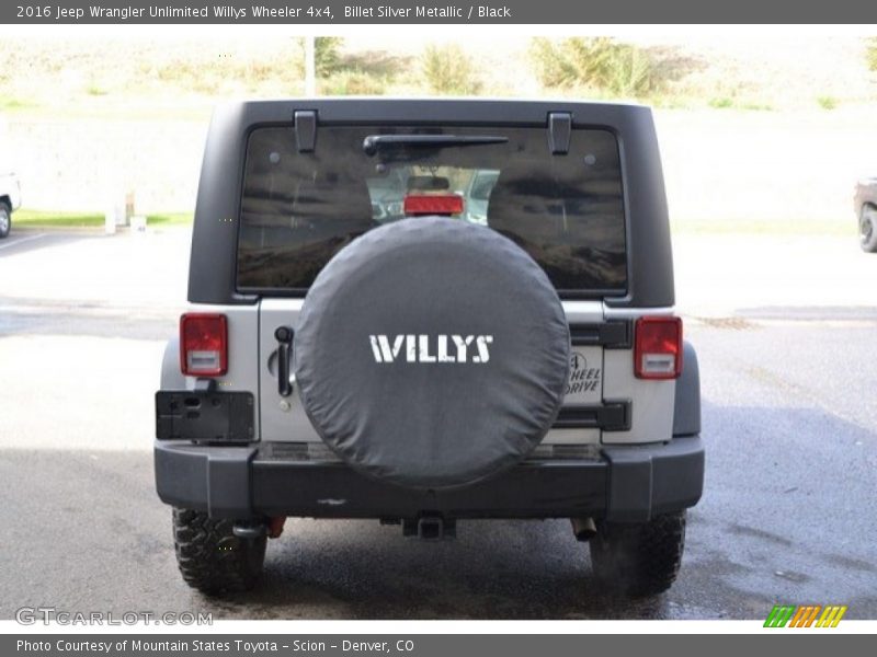 Billet Silver Metallic / Black 2016 Jeep Wrangler Unlimited Willys Wheeler 4x4