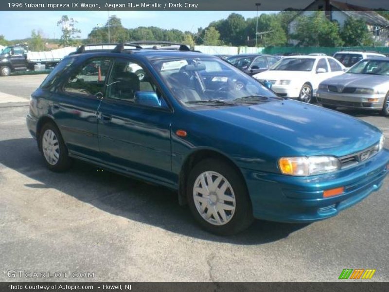 Aegean Blue Metallic / Dark Gray 1996 Subaru Impreza LX Wagon