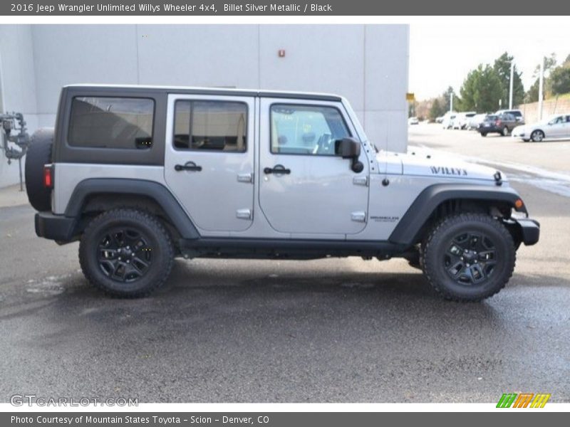 Billet Silver Metallic / Black 2016 Jeep Wrangler Unlimited Willys Wheeler 4x4