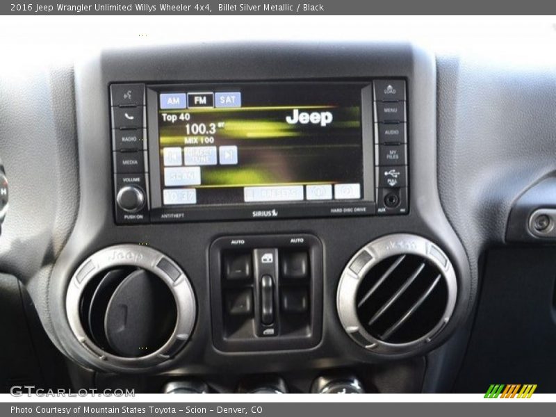 Billet Silver Metallic / Black 2016 Jeep Wrangler Unlimited Willys Wheeler 4x4