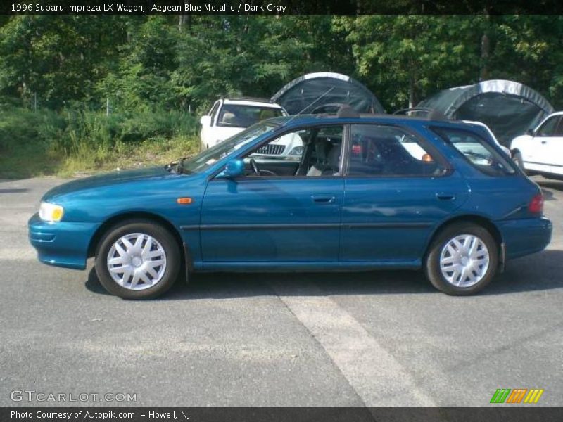 Aegean Blue Metallic / Dark Gray 1996 Subaru Impreza LX Wagon