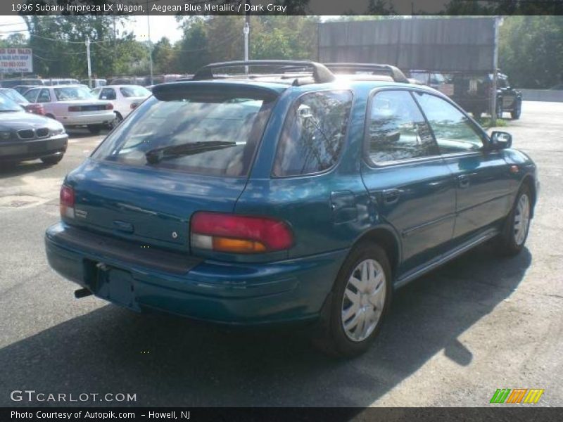 Aegean Blue Metallic / Dark Gray 1996 Subaru Impreza LX Wagon