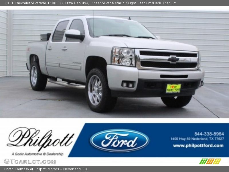 Sheer Silver Metallic / Light Titanium/Dark Titanium 2011 Chevrolet Silverado 1500 LTZ Crew Cab 4x4