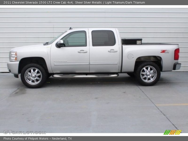 Sheer Silver Metallic / Light Titanium/Dark Titanium 2011 Chevrolet Silverado 1500 LTZ Crew Cab 4x4