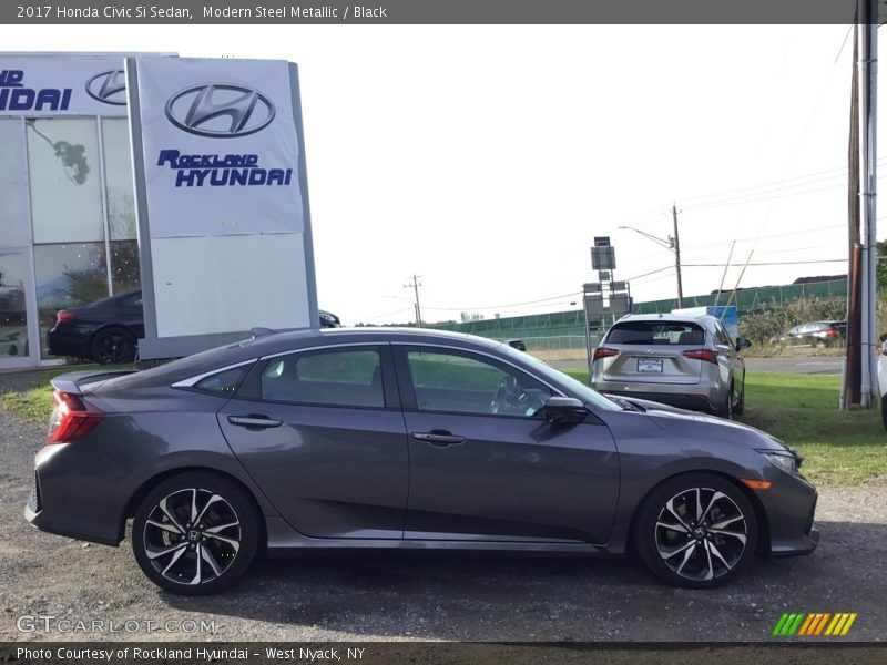 Modern Steel Metallic / Black 2017 Honda Civic Si Sedan