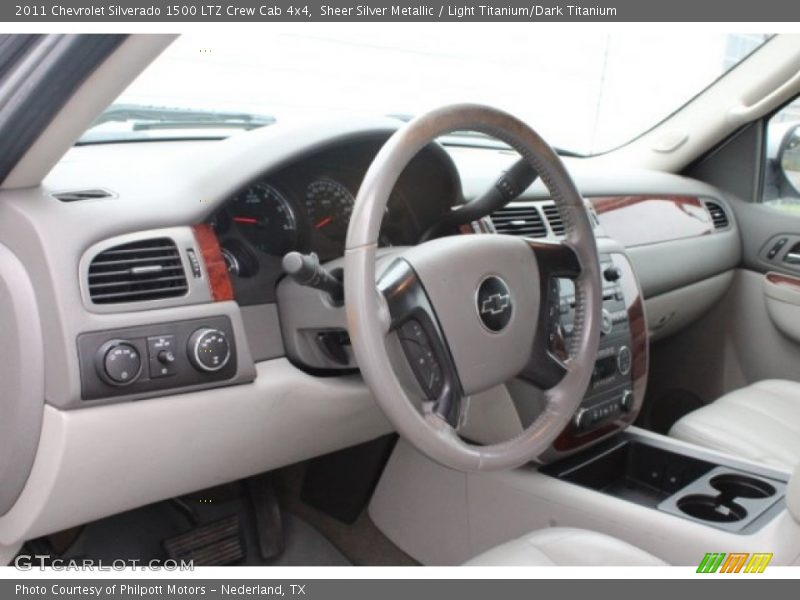Sheer Silver Metallic / Light Titanium/Dark Titanium 2011 Chevrolet Silverado 1500 LTZ Crew Cab 4x4