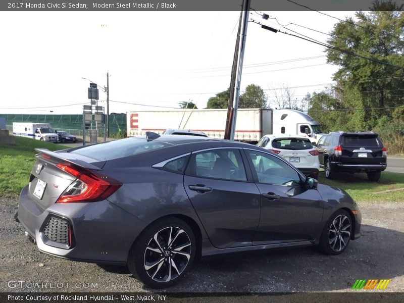 Modern Steel Metallic / Black 2017 Honda Civic Si Sedan