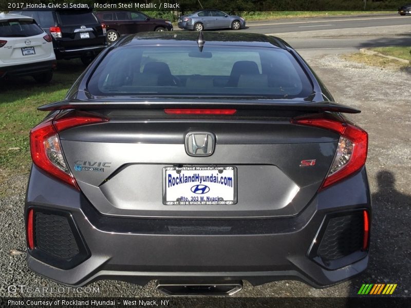 Modern Steel Metallic / Black 2017 Honda Civic Si Sedan