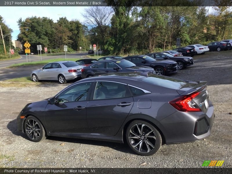 Modern Steel Metallic / Black 2017 Honda Civic Si Sedan