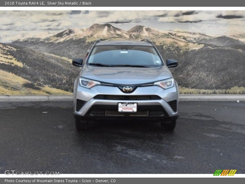 Silver Sky Metallic / Black 2018 Toyota RAV4 LE