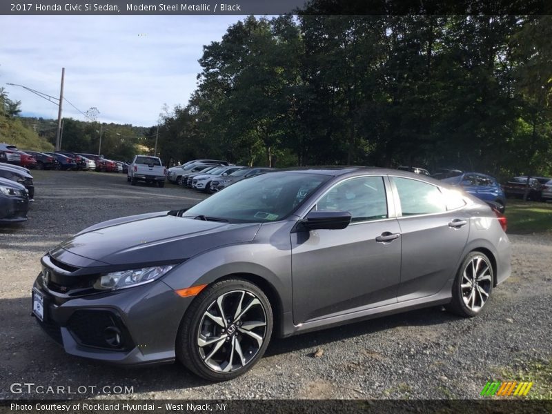 Modern Steel Metallic / Black 2017 Honda Civic Si Sedan