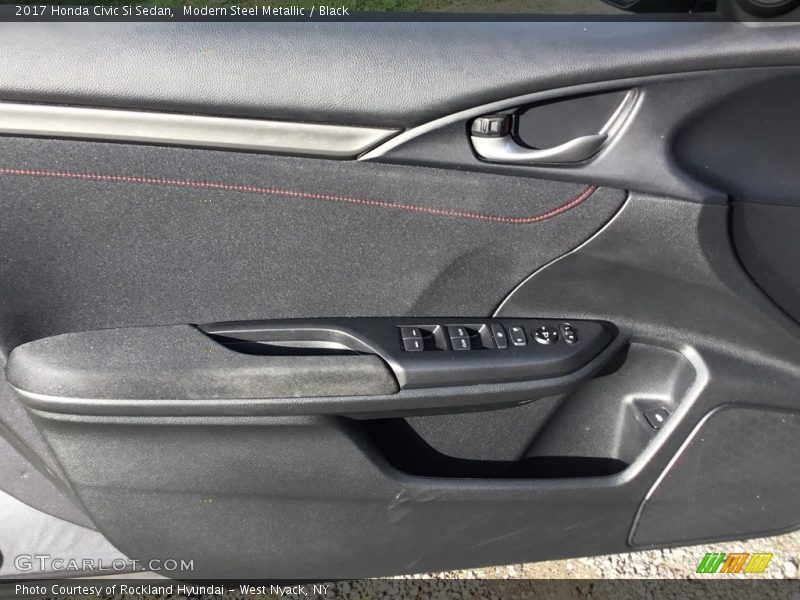 Modern Steel Metallic / Black 2017 Honda Civic Si Sedan