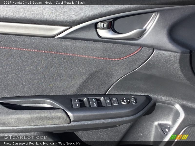 Modern Steel Metallic / Black 2017 Honda Civic Si Sedan