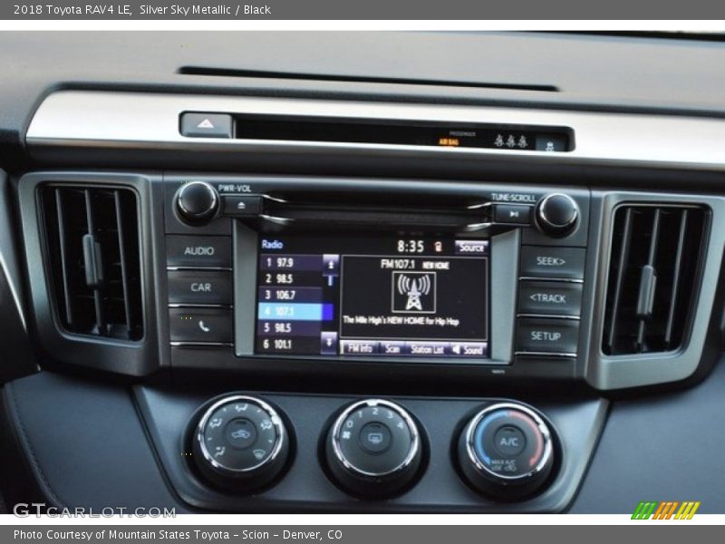 Silver Sky Metallic / Black 2018 Toyota RAV4 LE